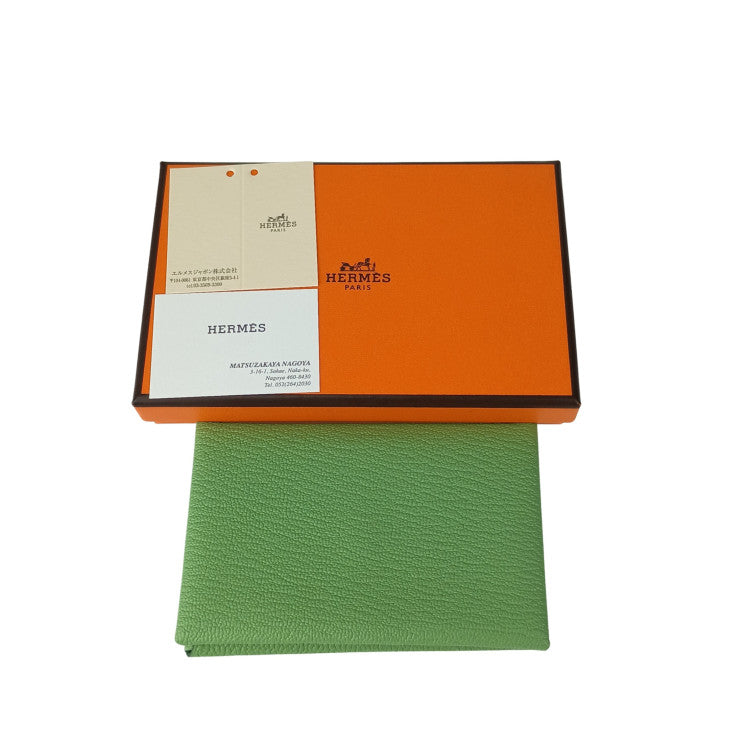 HERMES エルメス コインケース カルヴィ ヴェールクリケット シェーブル ユニセックス 小銭入れ W刻印 新品未使用展示品