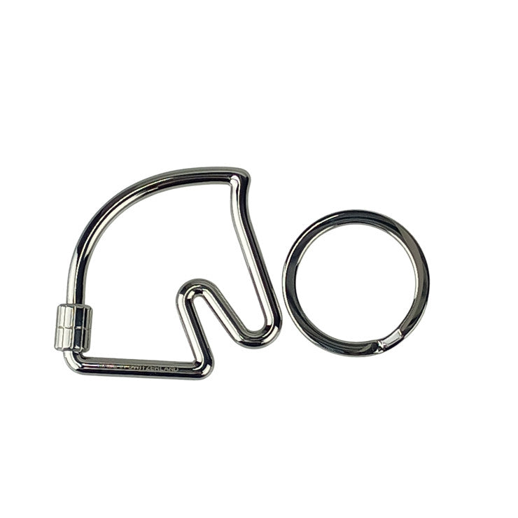 HERMES エルメス キーホルダー キーリング シュバル シルバー メタル ユニセックス バッグチャーム 馬モチーフ 新古未使用展示品