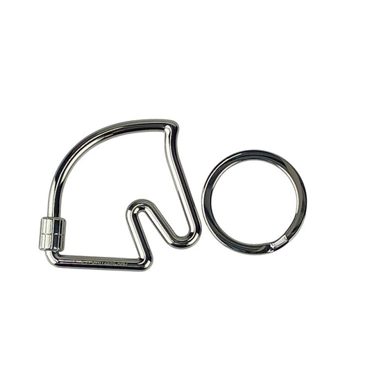 HERMES エルメス キーホルダー キーリング シュバル シルバー メタル ユニセックス バッグチャーム 馬モチーフ 新古未使用展示品