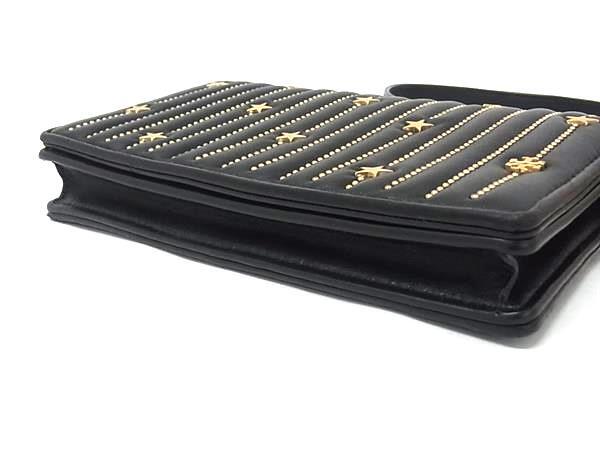 TORY BURCH トリーバーチ 財布 ブラック レザー レディース 星 タッセル チェーン ショルダーウォレット 長財布 美品