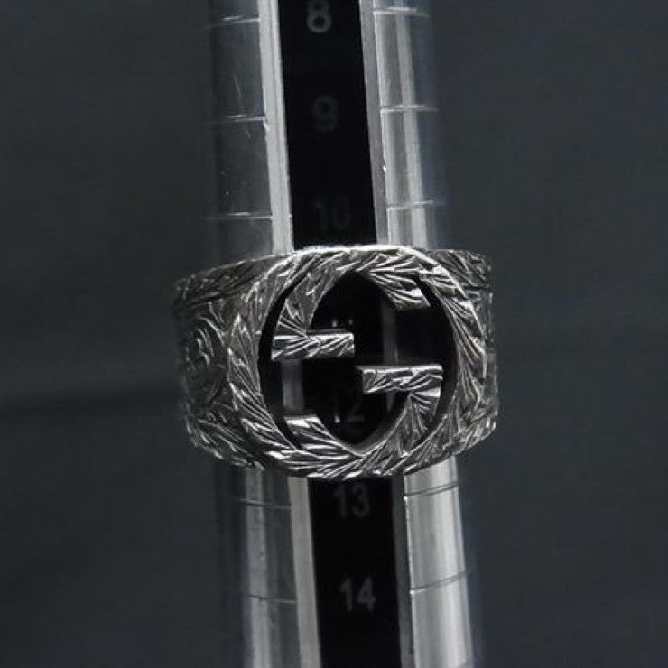 GUCCI グッチ リング 指輪 インターロッキングG アラベスク シルバー SV925 レディース