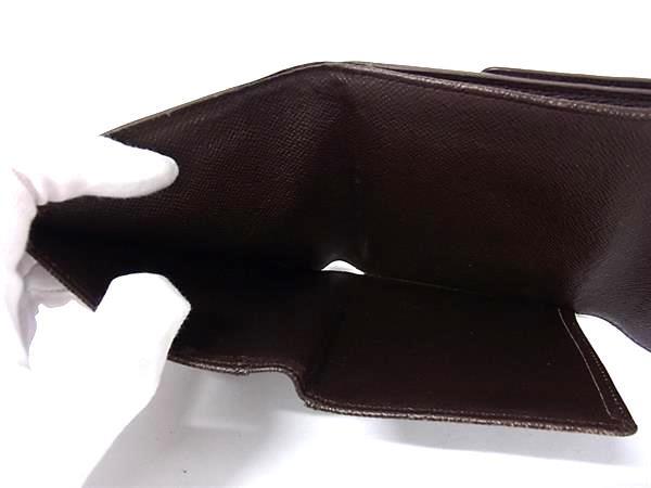 LOUIS VUITTON ルイヴィトン 財布 ダミエ ポルトモネビエ カルトクレディ N61652 エベヌ ブラウン PVC レザー レディース 三つ折り 財布