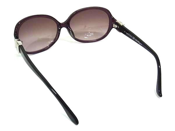 Salvatore Ferragamo フェラガモ サングラス ヴァラ SF654SA パープル ブラウングラデーション プラスチック レディース シルバー金具 美品