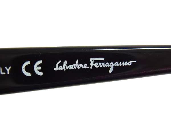 Salvatore Ferragamo フェラガモ サングラス ヴァラ SF654SA パープル ブラウングラデーション プラスチック レディース シルバー金具 美品
