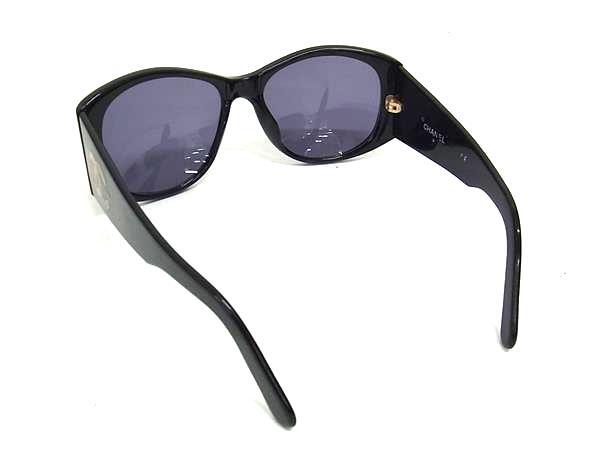 CHANEL シャネル サングラス ココマーク 5246 ブラック クリアブルー プラスチック レディース 美品