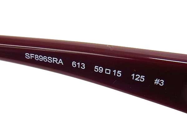 Salvatore Ferragamo フェラガモ サングラス ダブルガンチーニ SF896SRA レッド ブラウングラデーション プラスチック レディース ラインストーン 超美品