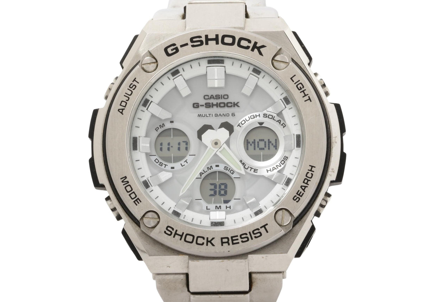CASIO カシオ 時計 GSHOCK GSTEEL GSTW100 Series GSTW110D7AJF シルバー 樹脂／ステンレススチール メンズ アナデジ