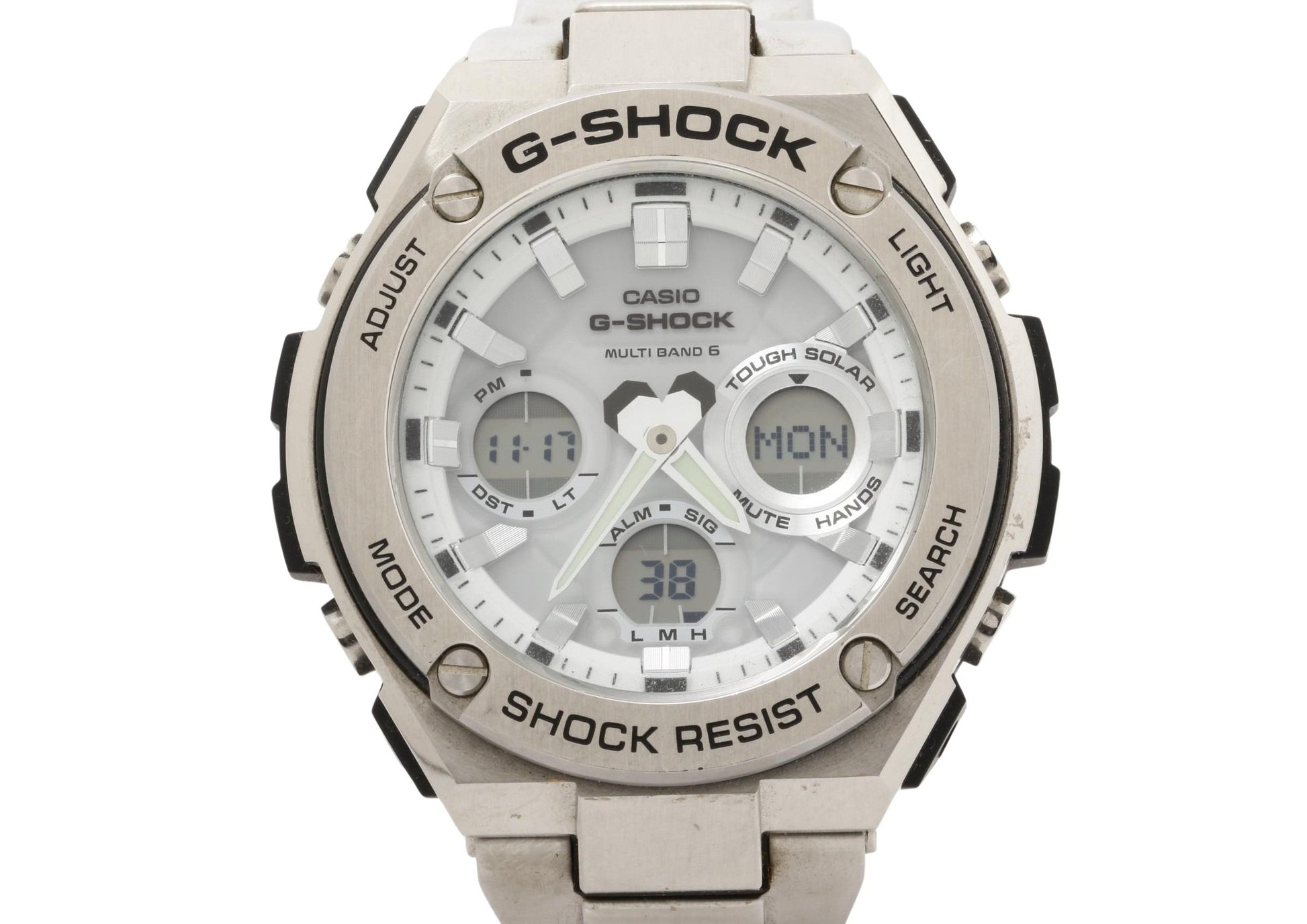 CASIO カシオ 時計 GSHOCK GSTEEL GSTW100 Series GSTW110D7AJF シルバー 樹脂／ステンレススチール メンズ アナデジ