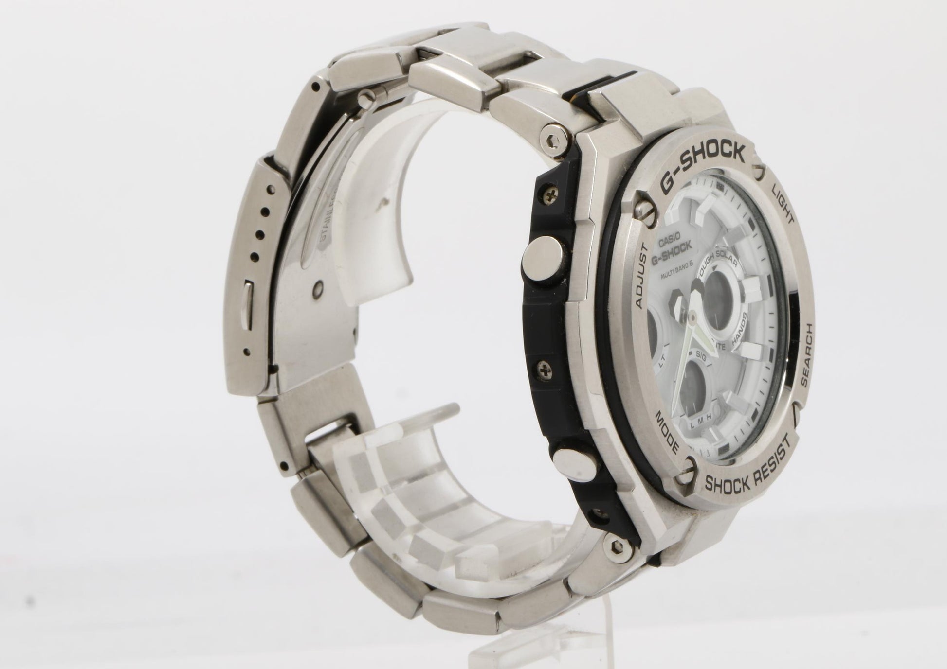 CASIO カシオ 時計 GSHOCK GSTEEL GSTW100 Series GSTW110D7AJF シルバー 樹脂／ステンレススチール メンズ アナデジ