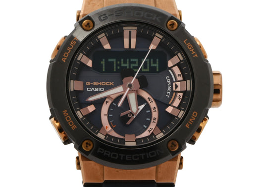 CASIO カシオ 時計 GSHOCK GSTEEL GSTB200G2AJF ブラック ステンレススチール/樹脂/カーボン メンズ アナデジ 美品