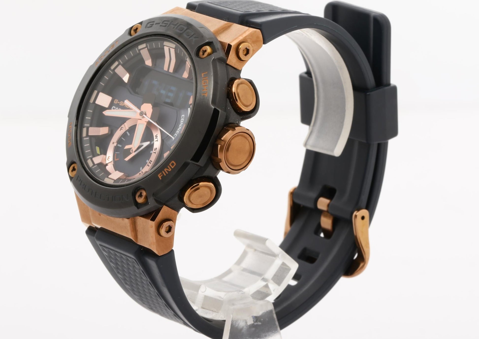 CASIO カシオ 時計 GSHOCK GSTEEL GSTB200G2AJF ブラック ステンレススチール/樹脂/カーボン メンズ アナデジ 美品