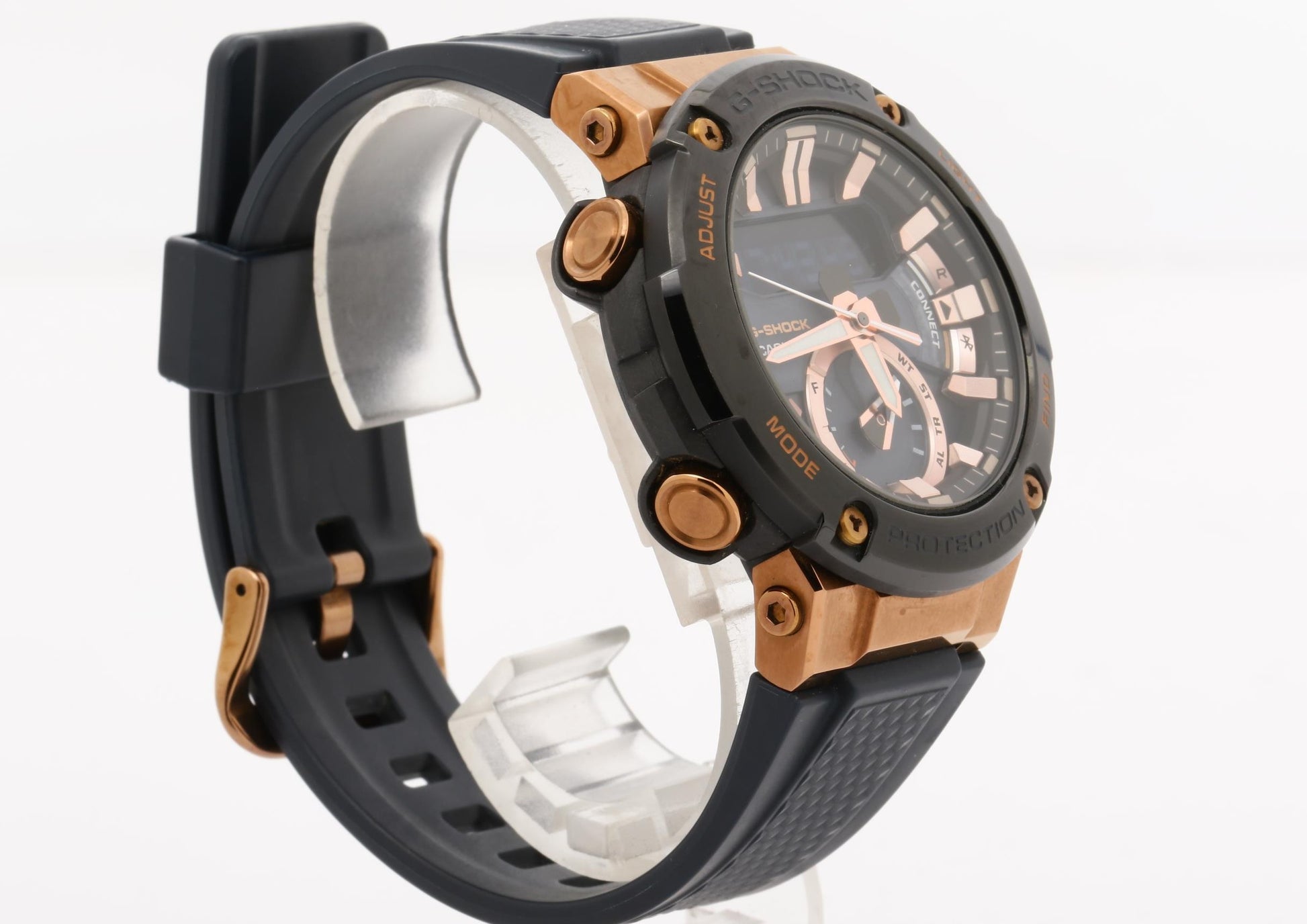 CASIO カシオ 時計 GSHOCK GSTEEL GSTB200G2AJF ブラック ステンレススチール/樹脂/カーボン メンズ アナデジ 美品