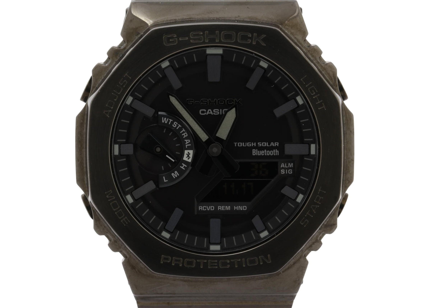 CASIO カシオ 時計 GSHOCK FULL METAL 2100 Series GMB2100BD1AJF ブラック ステンレススチール メンズ アナデジ 美品