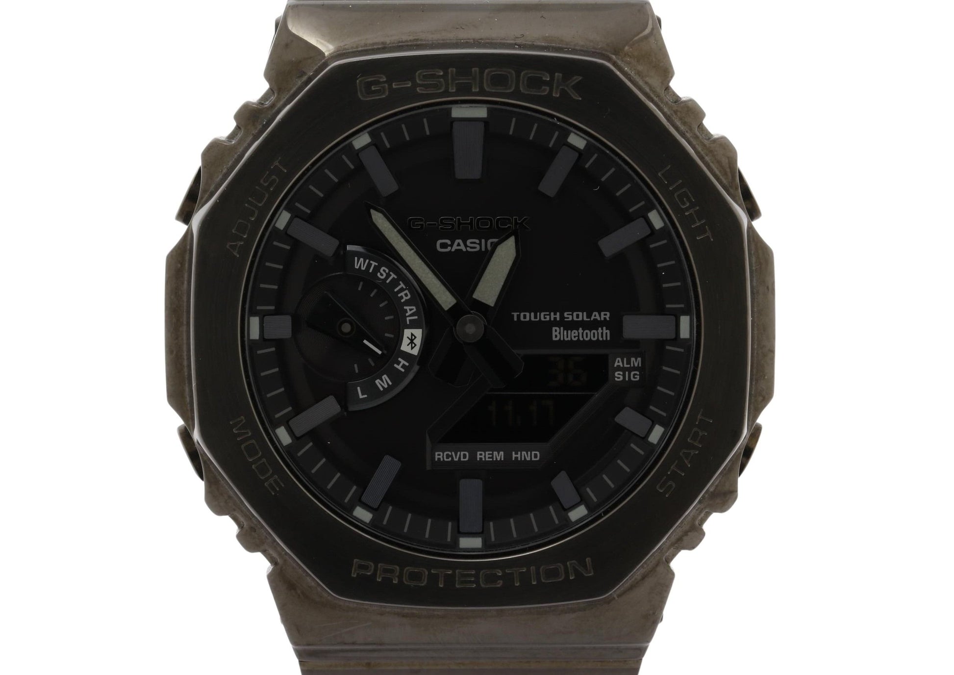 CASIO カシオ 時計 GSHOCK FULL METAL 2100 Series GMB2100BD1AJF ブラック ステンレススチール メンズ アナデジ 美品