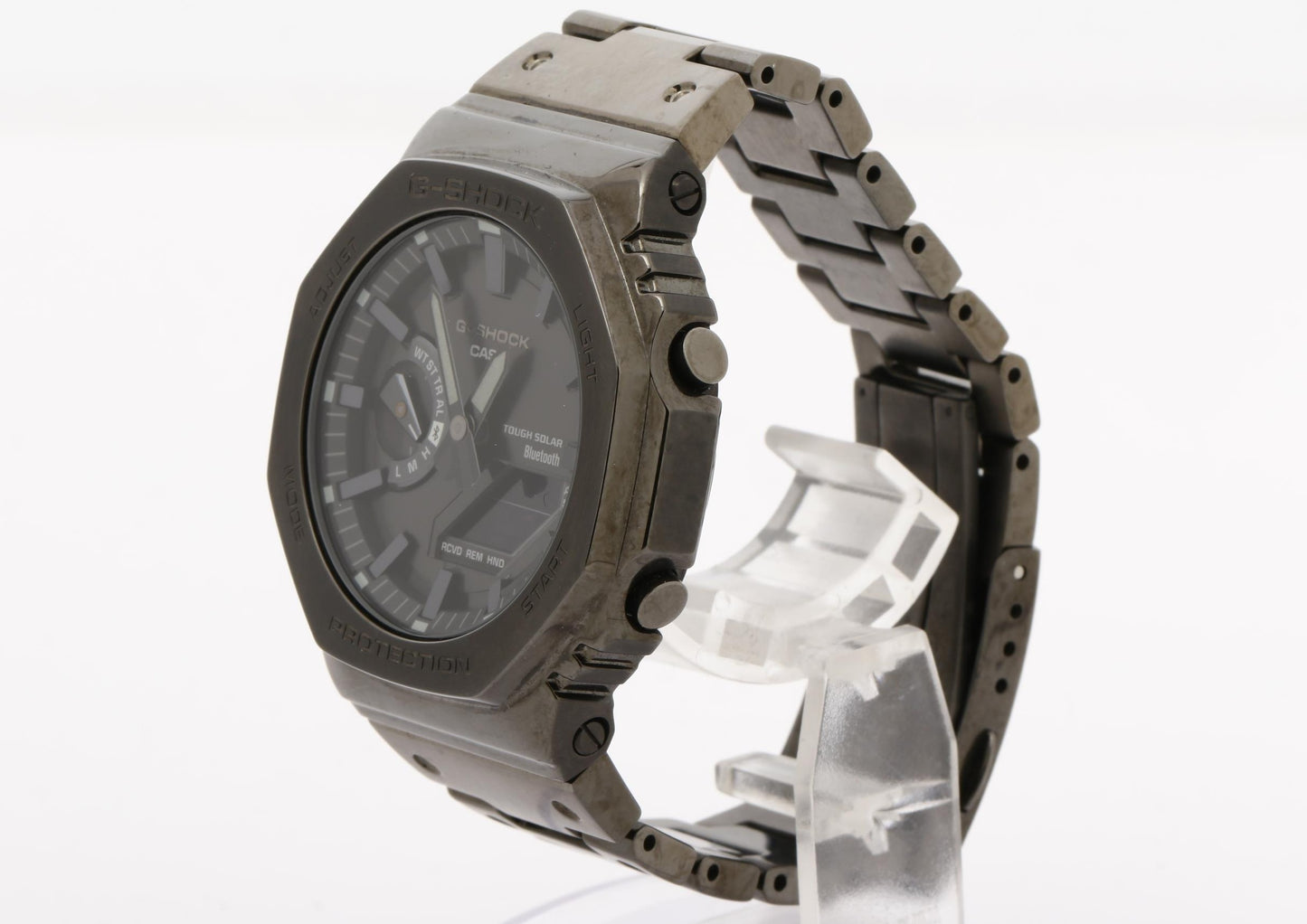 CASIO カシオ 時計 GSHOCK FULL METAL 2100 Series GMB2100BD1AJF ブラック ステンレススチール メンズ アナデジ 美品