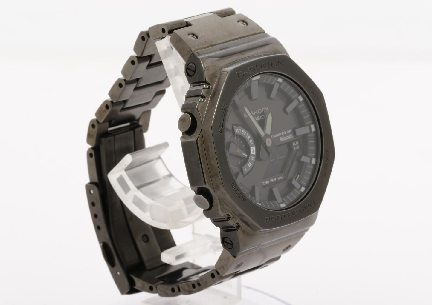 CASIO カシオ 時計 GSHOCK FULL METAL 2100 Series GMB2100BD1AJF ブラック ステンレススチール メンズ アナデジ 美品