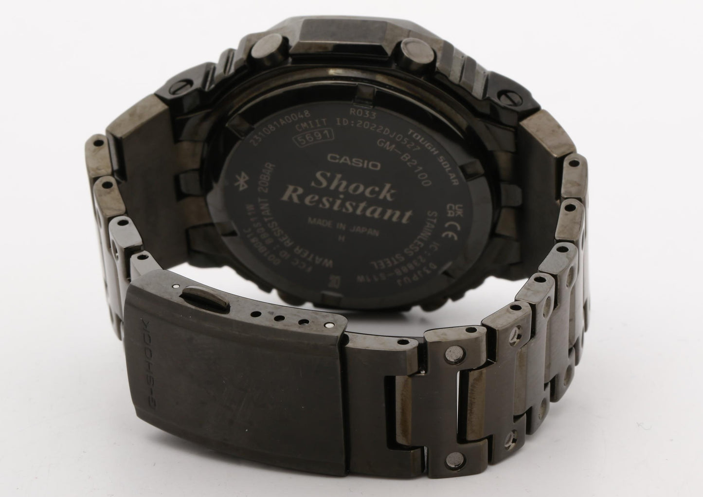 CASIO カシオ 時計 GSHOCK FULL METAL 2100 Series GMB2100BD1AJF ブラック ステンレススチール メンズ アナデジ 美品