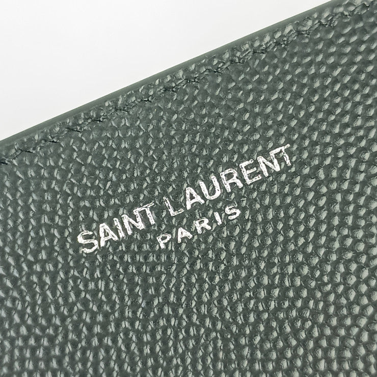 SAINT LAURENT サンローラン 財布/コインケース 二つ折り財布 396307 ブラック レザー メンズ 超美品