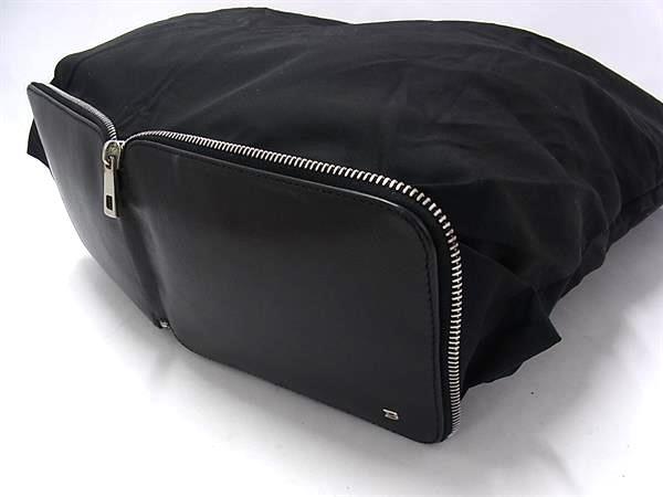 BALLY バリー トートバッグ エコバッグ ブラック ナイロン×レザー ユニセックス 折りたたみ式 シルバー金具 美品