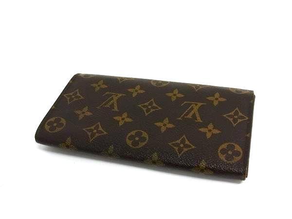 LOUIS VUITTON ルイヴィトン 財布 モノグラム ポシェットポルトモネクレディ M61726 ブラウン PVC レザー レディース 二つ折り 長財布