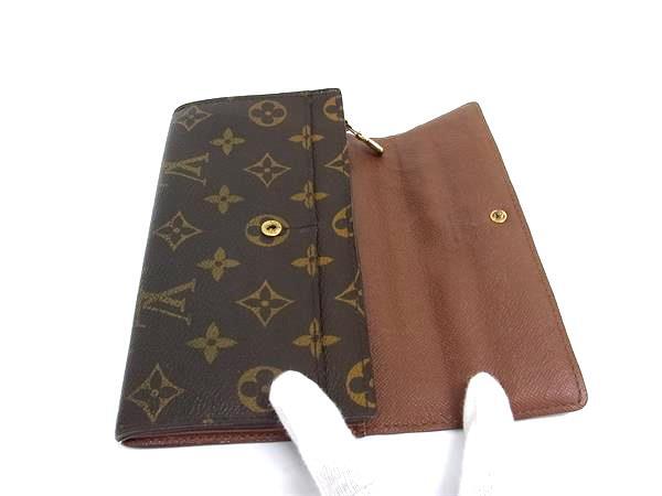 LOUIS VUITTON ルイヴィトン 財布 モノグラム ポシェットポルトモネクレディ M61726 ブラウン PVC レザー レディース 二つ折り 長財布