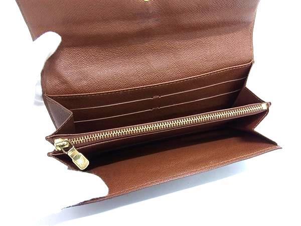 LOUIS VUITTON ルイヴィトン 財布 モノグラム ポシェットポルトモネクレディ M61726 ブラウン PVC レザー レディース 二つ折り 長財布