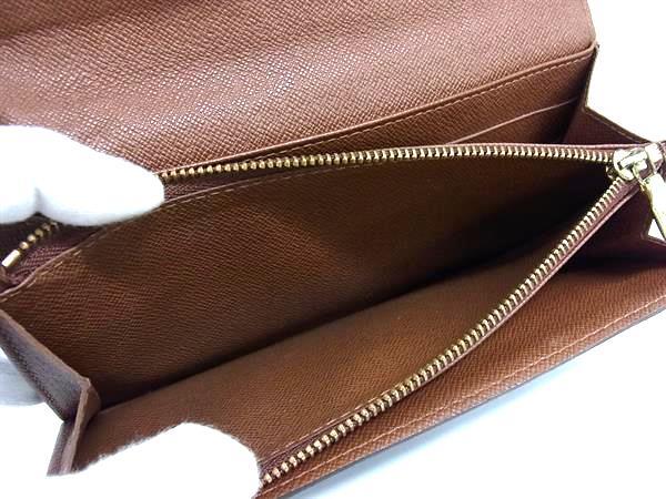 LOUIS VUITTON ルイヴィトン 財布 モノグラム ポシェットポルトモネクレディ M61726 ブラウン PVC レザー レディース 二つ折り 長財布