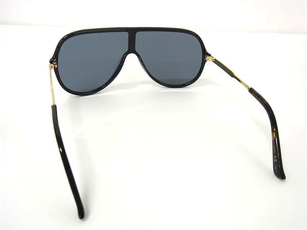 GUCCI グッチ サングラス シェリーライン GG0199S ブラック クリアブルー プラスチック ユニセックス 美品