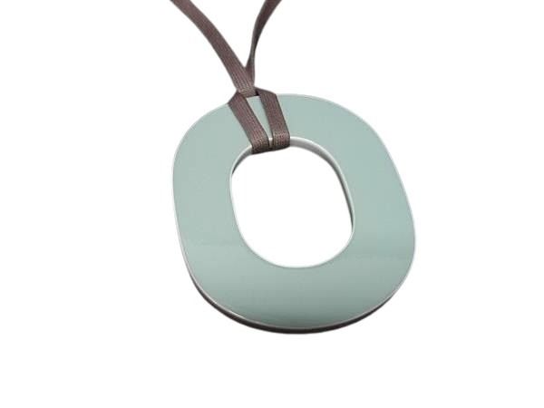 HERMES エルメス ネックレス イスム ピグマン ピンク系 ライトブルー ラッカー レディース 美品