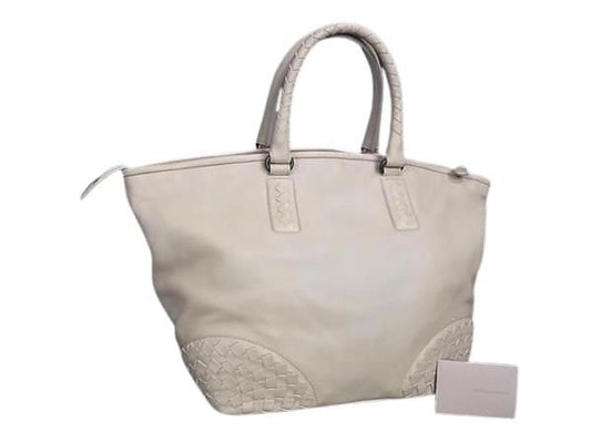 BOTTEGA VENETA ボッテガヴェネタ ハンドバッグ イントレチャート 214728 ベージュ レザー レディース