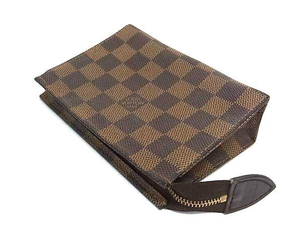 LOUIS VUITTON ルイヴィトン ポーチ ポッシュ トワレ15 N47548 エベヌ(ブラウン系) ダミエ ユニセックス 美品