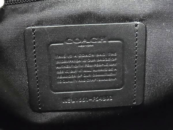 COACH コーチ ビジネスバッグ シグネチャー F54803 ブラック グレー PVC レザー メンズ 2WAY シルバー金具