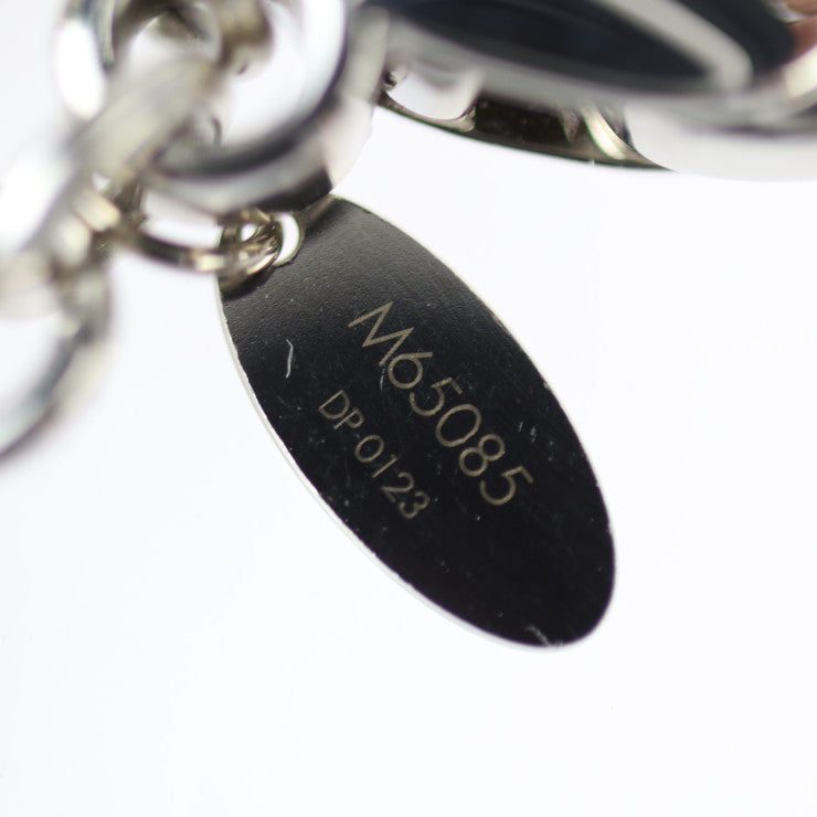 美品 LOUIS VUITTON ルイ ヴィトン ビジュー サック フルール ドゥ エピ キーホルダー M65085 メタル アセテート シルバー イヴォワール バッグチャーム ビトン