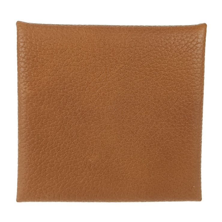 美品 HERMES エルメス バスティア コインケース - GOLD ブラウン系 エバーカラー ユニセックス シルバー金具 小銭入れ B刻印