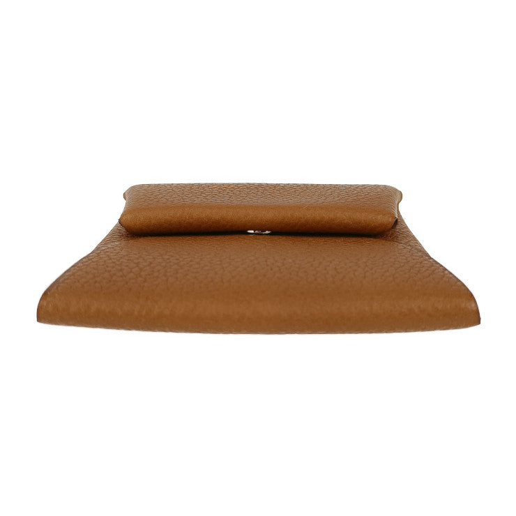 美品 HERMES エルメス バスティア コインケース - GOLD ブラウン系 エバーカラー ユニセックス シルバー金具 小銭入れ B刻印