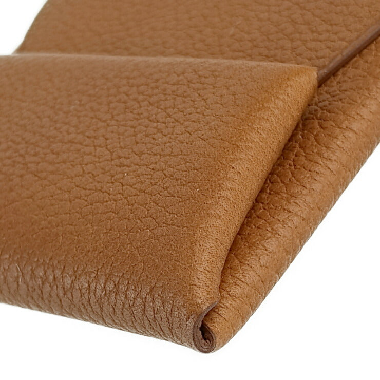 美品 HERMES エルメス バスティア コインケース - GOLD ブラウン系 エバーカラー ユニセックス シルバー金具 小銭入れ B刻印