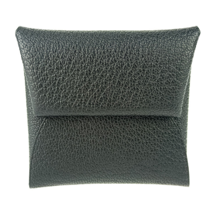 新古未使用展示品 HERMES エルメス バスティア コインケース - ブラック シェーブル ユニセックス シルバー金具 小銭入れ W刻印