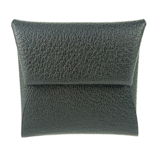 新古未使用展示品 HERMES エルメス バスティア コインケース - ブラック シェーブル ユニセックス シルバー金具 小銭入れ W刻印