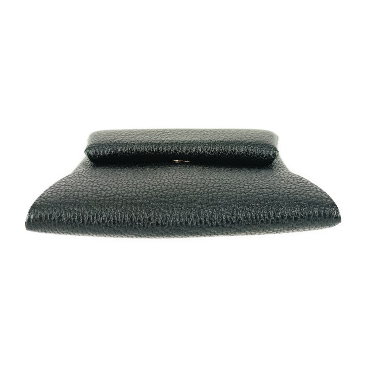 新古未使用展示品 HERMES エルメス バスティア コインケース - ブラック シェーブル ユニセックス シルバー金具 小銭入れ W刻印