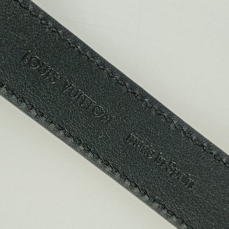 超美品 LOUIS VUITTON ルイ ヴィトン ブレスレット･LV スリム M6456Dブラック モノグラムエクリプスキャンバス カーフレザー メンズ シルバー金具 #21