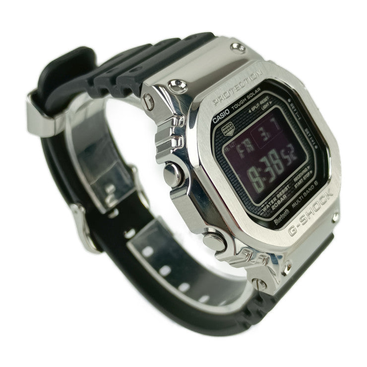 CASIO カシオ G-SHOCK FULL METAL Gショック フルメタル 腕時計 GMW-B5000-1JF シルバー ブラック ステンレススチール 樹脂系 メンズ デジタル タフソーラー 電波 Bluetooth