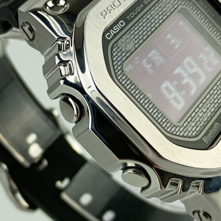 CASIO カシオ G-SHOCK FULL METAL Gショック フルメタル 腕時計 GMW-B5000-1JF シルバー ブラック ステンレススチール 樹脂系 メンズ デジタル タフソーラー 電波 Bluetooth