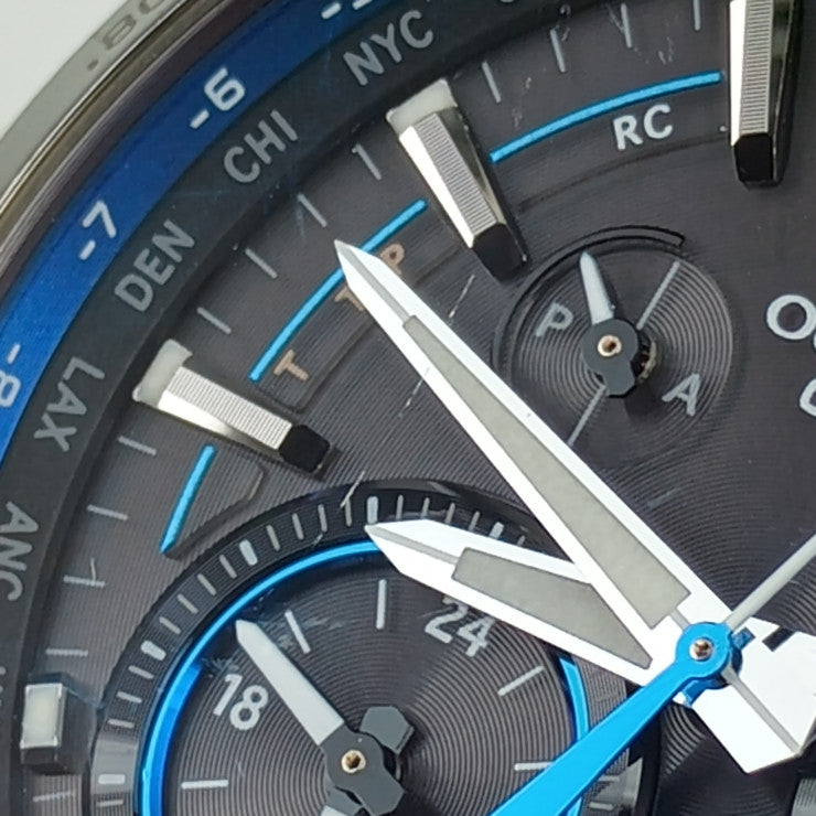 CASIO カシオ OCEANUS オシアナス 腕時計 OCW-G1000-1AJF シルバー ブルー チタン メンズ GPS ハイブリッド ソーラー 電波