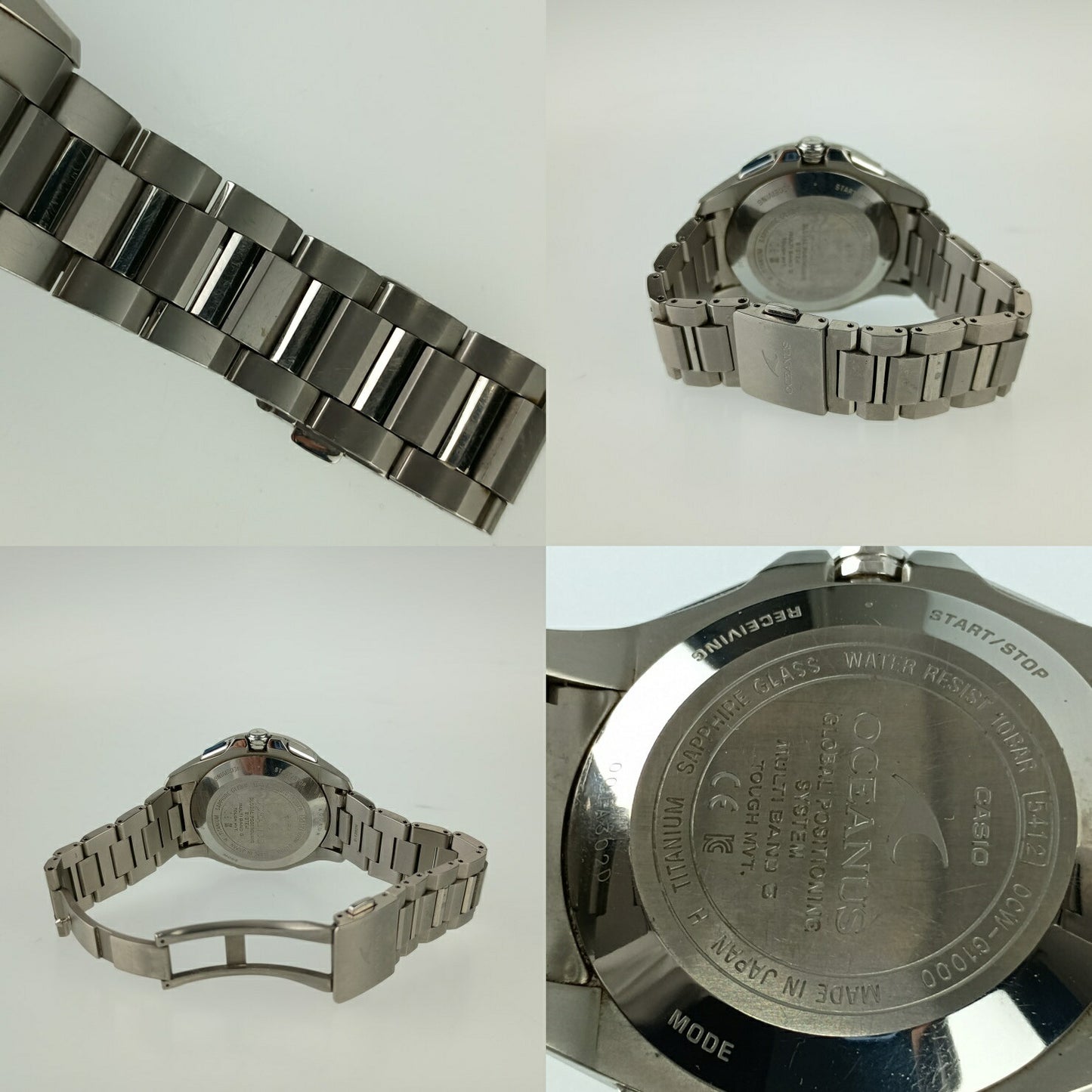CASIO カシオ OCEANUS オシアナス 腕時計 OCW-G1000-1AJF シルバー ブルー チタン メンズ GPS ハイブリッド ソーラー 電波