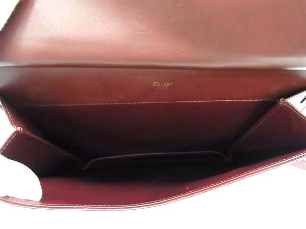 Cartier カルティエ ショルダーバッグ マストライン - ボルドー系 ゴールド金具 レザー レディース ダブルフラップ