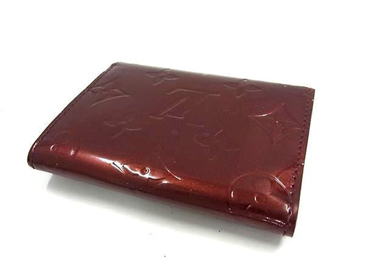 美品 LOUIS VUITTON ルイ ヴィトン カードケース アンヴェロップ・カルト ドゥ ヴィジット M91540 ルージュフォーヴィスト ゴールド金具 モノグラムヴェルニ レディース 名刺入れ