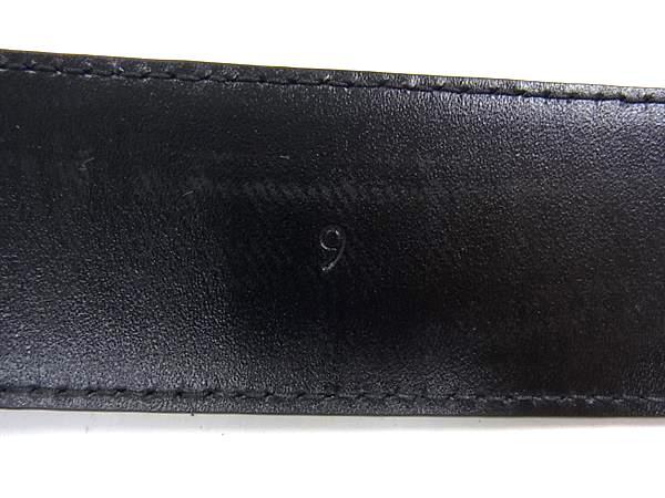 美品 PRADA プラダ ベルト スクエアバックル 2CM188 ブラック シルバー金具 サフィアーノレザー メンズ