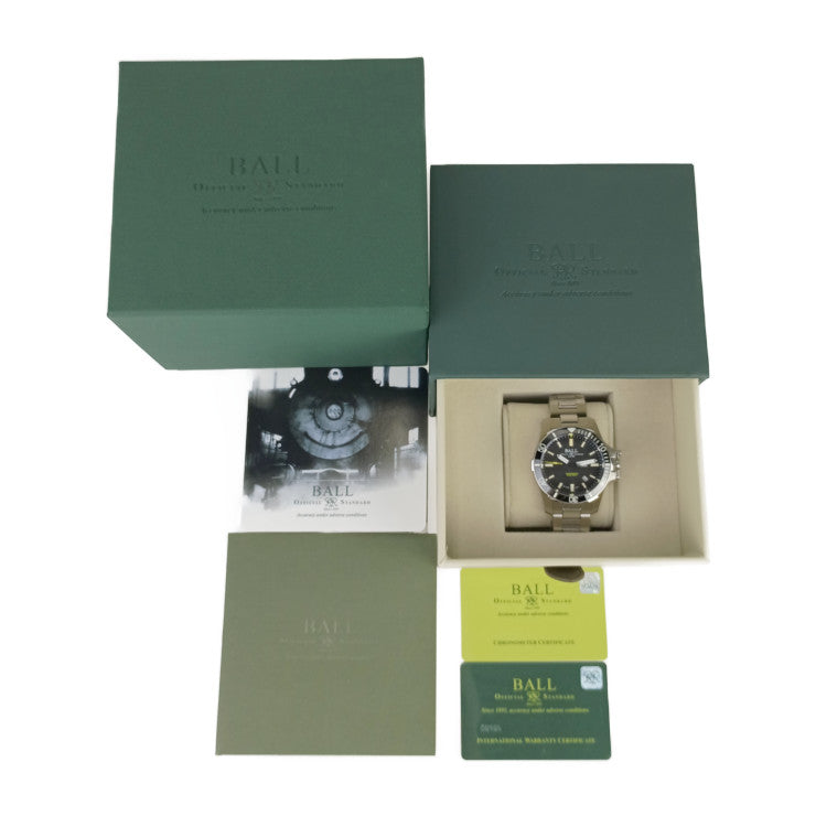 超美品 BALL WATCH ボール ウォッチ 腕時計 エンジニアハイドロカーボン DM2236A-SCJ-BK ブラック文字盤 SS セラミック メンズ サブマリンウォーフェア 自動巻き