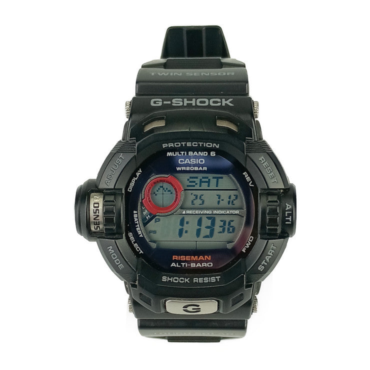 美品 CASIO カシオ 腕時計 G-SHOCK ライズマン GW-9200J デジタル文字盤 ラバー メンズ