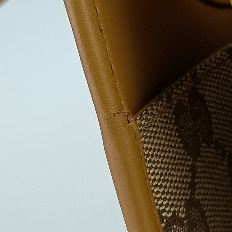 超美品 GUCCI グッチ ハンドバッグ ジャッキー 002 1068 ベージュ系 ライトブラウン系 ゴールド金具 GGキャンバス レザー レディース ショルダーバッグ